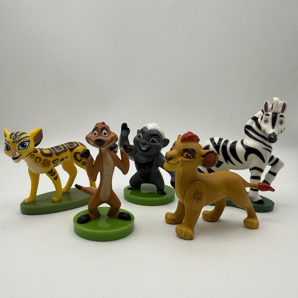 DISNEY THE LION GUARD FIGURINE PLAYSET 5 Piece Set Lion King Rare Cake Toppers
